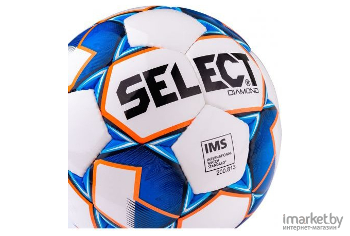 Футбольный мяч Select Diamond размер 5 белый/голубой