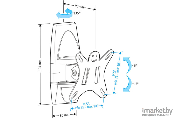 Кронштейн Holder LCDS-5003 металлик