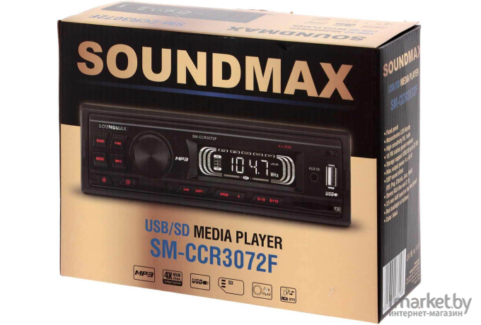 Автомагнитола Soundmax SM-CCR3072F черный