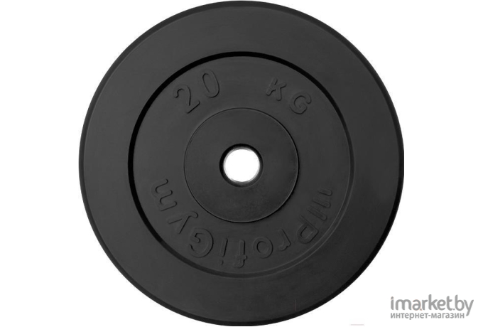 Диск для штанги ProfiGym обрезиненный d 31 мм 20 кг черный