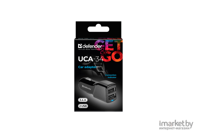 Зарядное устройство Defender UCA-34 5V/3.4A 2USB [83834]