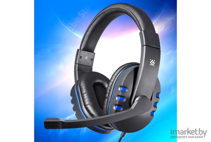 Наушники Defender Gaming Warhead G-160 Black/Blue [64118]