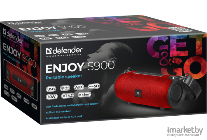 Портативная колонка Defender Enjoy S900 Red [65904]