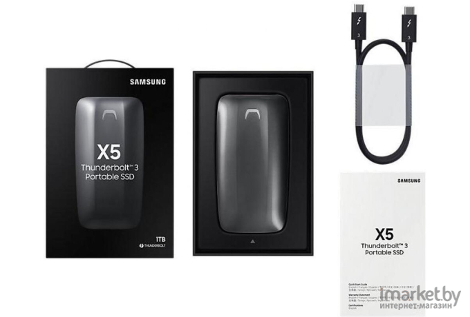 SSD диск Samsung Thunderbolt 3 X5 1Tb [MU-PB1T0B/WW]