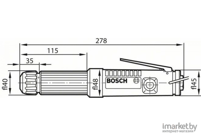 Пневматический шуруповерт Bosch Прямой 1/4 380Вт 0.607.460.001