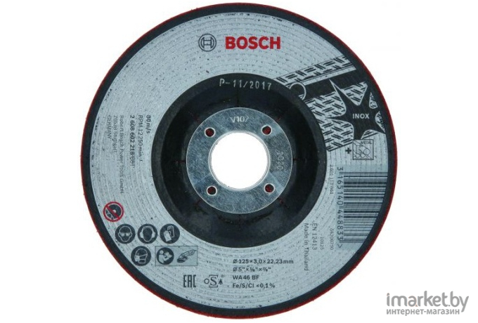 Обдирочный круг Bosch Inox WA 46 BF D125 22,23 3 мм [2.608.602.218]