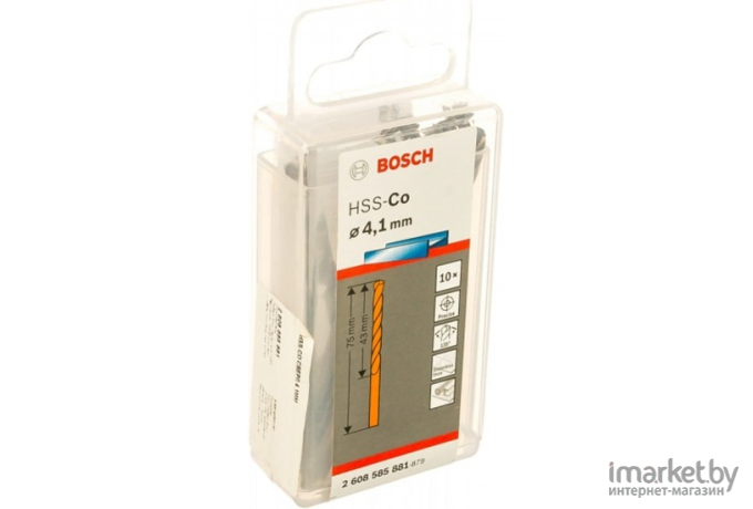 Сверло Bosch HSS-CO D4,1 43 75 мм 10 шт [2.608.585.881]