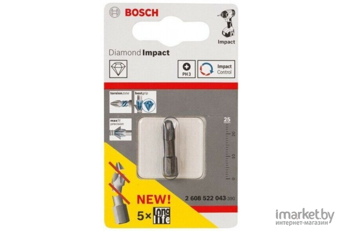 Бита Bosch PH3 25 мм [2.608.522.043]