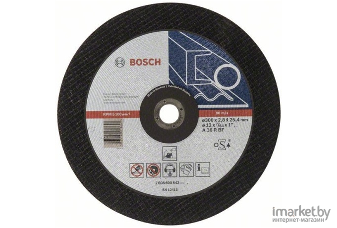 Отрезной круг Bosch Expert for Metal D300 25,4 2,8 мм [2.608.600.542]