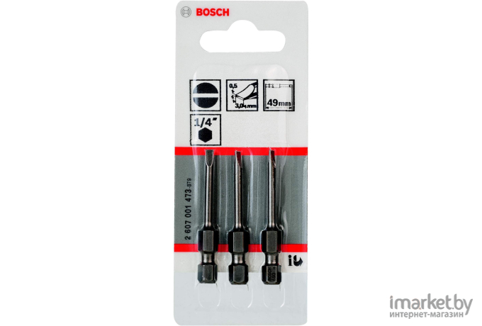 Насадка крестообразная Bosch Extra-Hart S0,5 3,0 49 мм 3 шт [2.607.001.473]