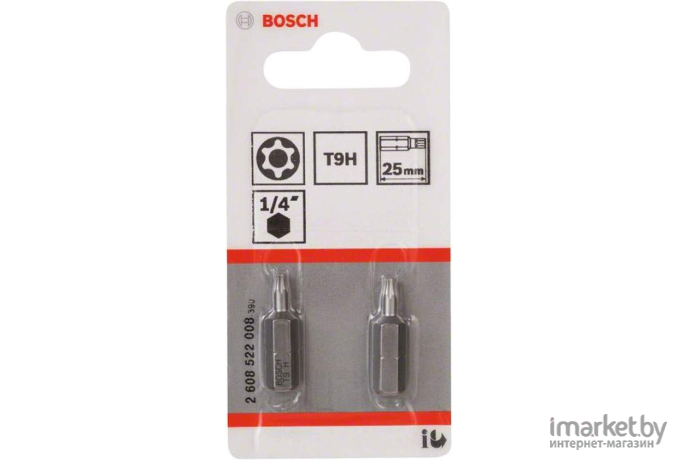 Бита Bosch Security-Torx Extra-Hart T9H 25 мм 2 шт [2.608.522.008]