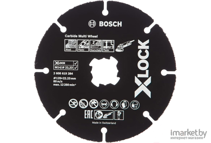 Отрезной круг Bosch Multi Wheel D125 22 мм X-LOCK [2.608.619.284]