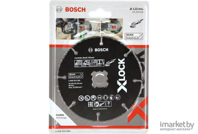 Отрезной круг Bosch Multi Wheel D125 22 мм X-LOCK [2.608.619.284]