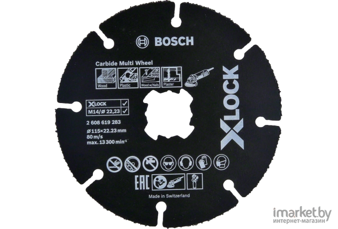 Отрезной круг Bosch Multi Wheel D125 22 мм X-LOCK [2.608.619.283]