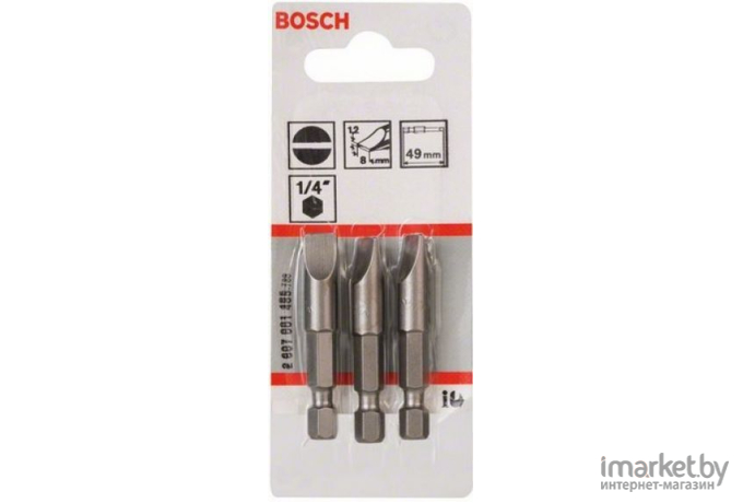 Бита Bosch Extra-Hart S1.2 8.0 49 мм 3 шт [2.607.001.485]