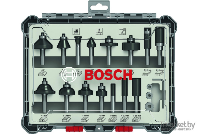 Фреза Bosch Набор D8 мм 15 шт [2.607.017.472]