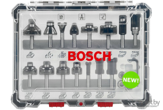 Фреза Bosch Набор D8 мм 15 шт [2.607.017.472]