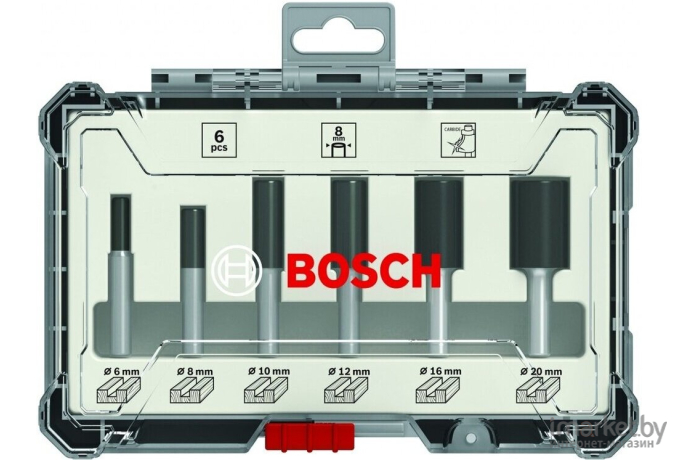 Фреза Bosch Набор пазовых D8 мм 6 шт [2.607.017.466]