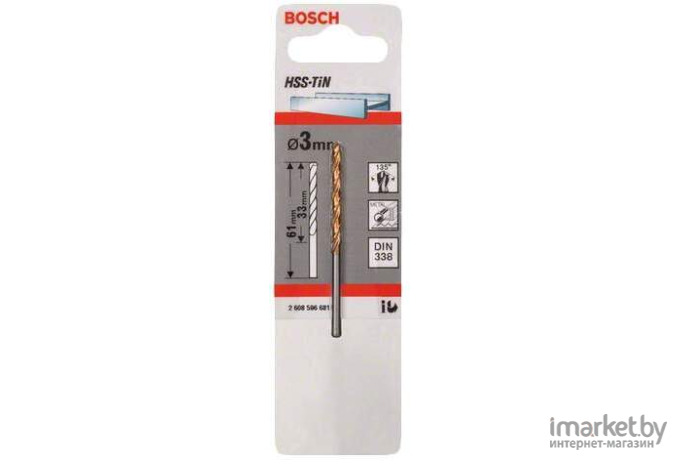 Сверло Bosch HSS-TIN D3 33 61 мм [2.608.596.681]