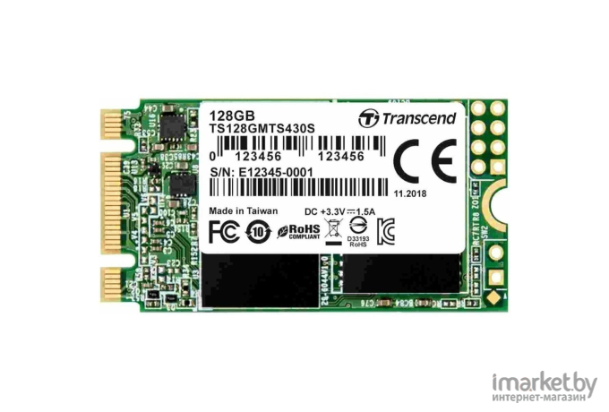 SSD диск Transcend MTS430 128Gb [TS128GMTS430S]