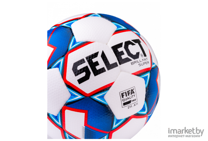 Футбольный мяч Select Brillant Super FIFA Tb размер 5 желтый/красный [810316-553]