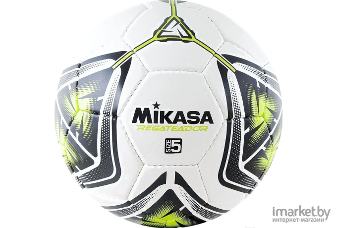 Футбольный мяч Mikasa Regateador 5-G размер 5 белый/зеленый