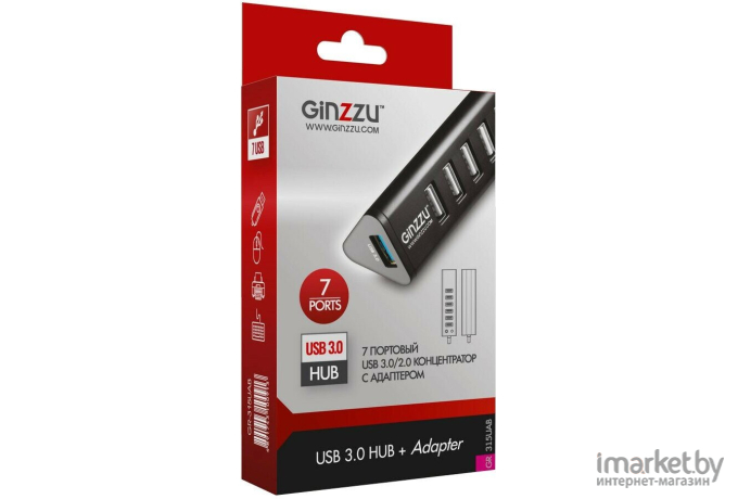 USB-хаб Ginzzu GR-315UAB