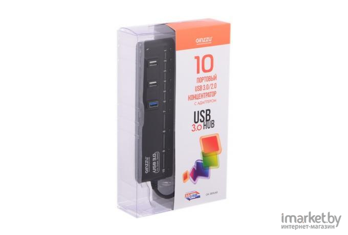 USB-хаб Ginzzu GR-380UAB