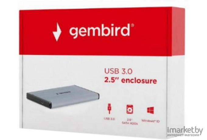 Бокс для жесткого диска Gembird EE2-U3S-3-GR Grey