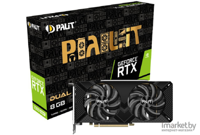 Видеокарта Palit GeForce RTX 2060 Super Dual 8GB GDDR6 [NE6206S018P2-1160A]