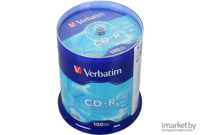 Оптический диск Verbatim CD-R 700Mb 52x 100 шт Cake Box [43411]