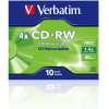 Оптический диск Verbatim CD-RW 700Mb 12x 10 шт Jewel case [43148]