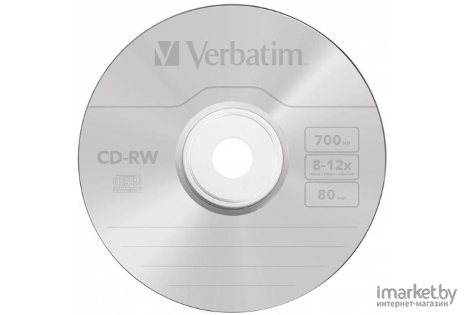 Оптический диск Verbatim CD-RW 700Mb 12x 10 шт Jewel case [43148]