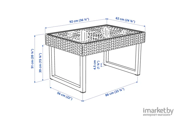 Садовый стол IKEA Соллерон [603.736.19]