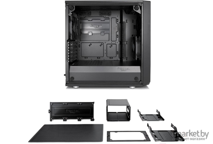 Корпус для компьютера Fractal Design Meshify Mini C TG без БП черный [FD-CA-MESH-C-MINI-BKO-TGD]