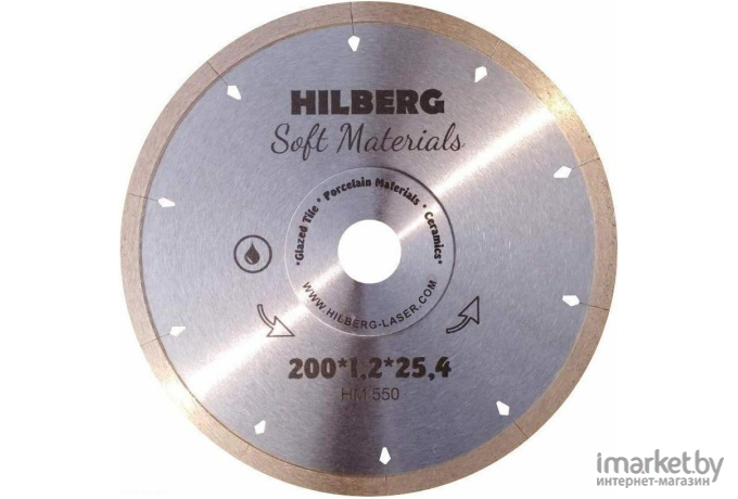 Алмазный диск Hilberg 200х25.4 мм по керамике [НМ550]