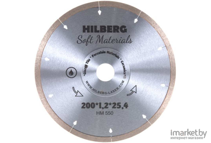 Алмазный диск Hilberg 200х25.4 мм по керамике [НМ550]