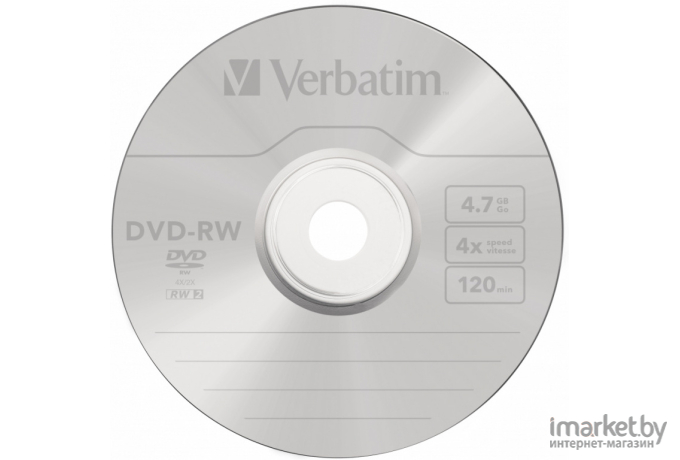 Оптический диск Verbatim DVD-RW 4.7Gb 4x Cake Box 25 шт [43639]