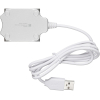 USB-хаб Buro BU-HUB4-0.5-U2.0-Candy серебристый