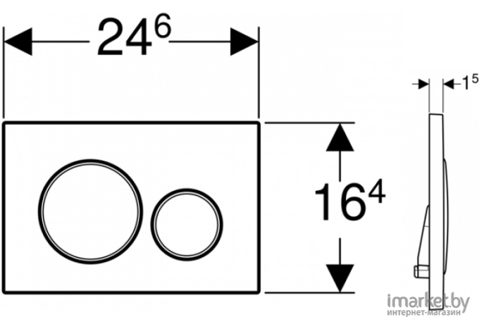 Система смыва Geberit Sigma 20 хром [115.882.JQ.1]