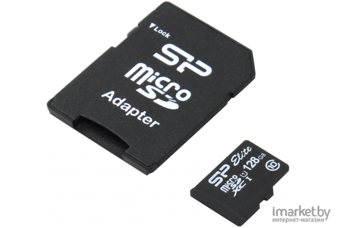 Карта памяти Silicon-Power microSDXC 128Gb Class10 + adapter Card Reader [SP128GBSTXBU1V21SP]