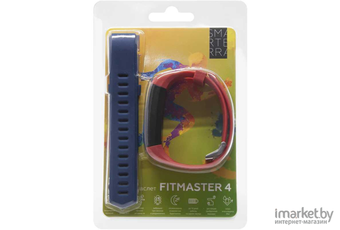 Фитнес-браслет Smarterra FitMaster 4 черный/красный (SMFT-04REBL)