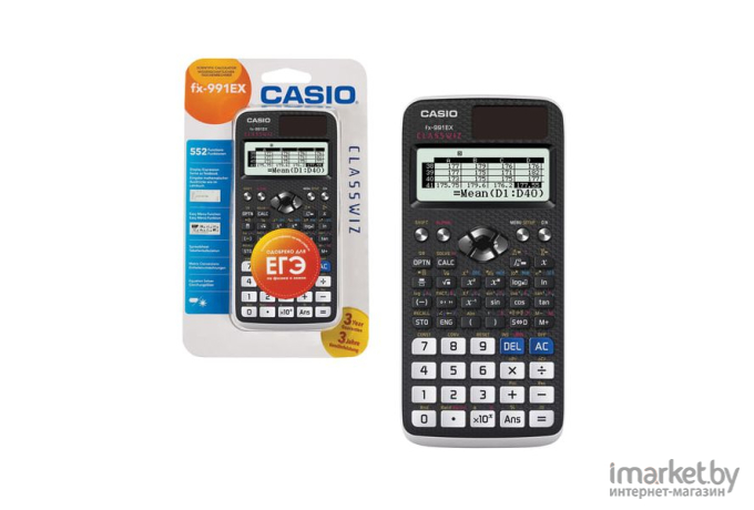 Калькулятор Casio Classwiz FX-991EX черный [FX-991EX-S-ET-V]