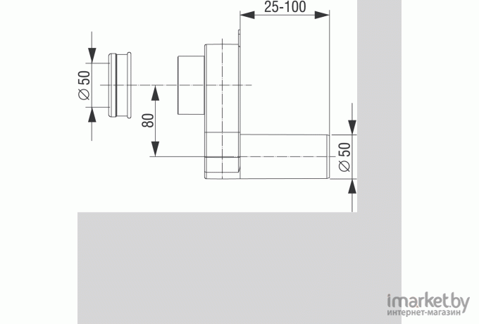 Cифон, слив-перелив Santek WH302086