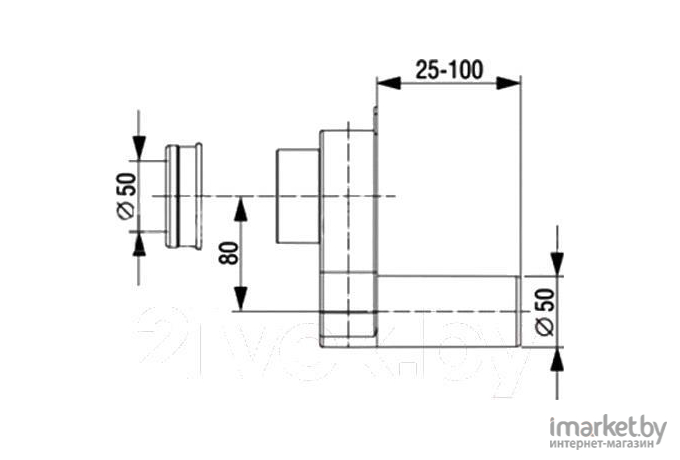 Cифон, слив-перелив Santek WH302086