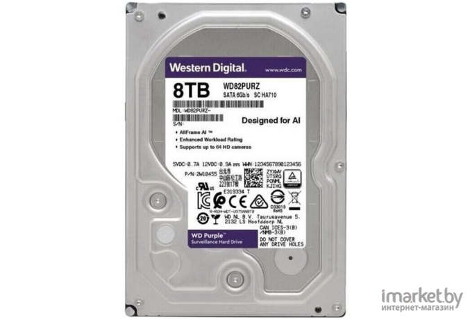 Внешний жесткий диск WD Purple 8TB [WD82PURZ]