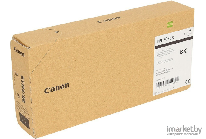 Струйный картридж Canon PFI-707 BK 700 мл для iPF830/iPF840/iPF850 черный [9821B001]