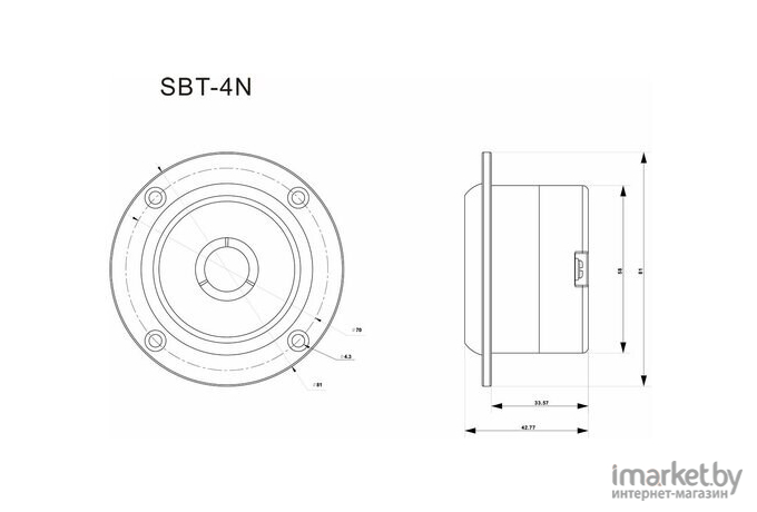 Автоакустика Swat SBT-4N Pro (без решетки)