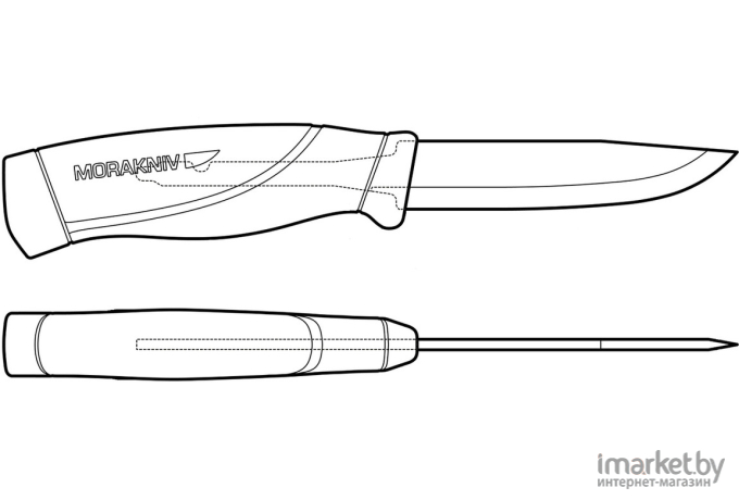 Кухонный нож Morakniv Нож Companion зеленый/черный [12158]