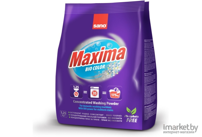 Стиральный порошок Sano Maxima Bio Color 1.25 кг